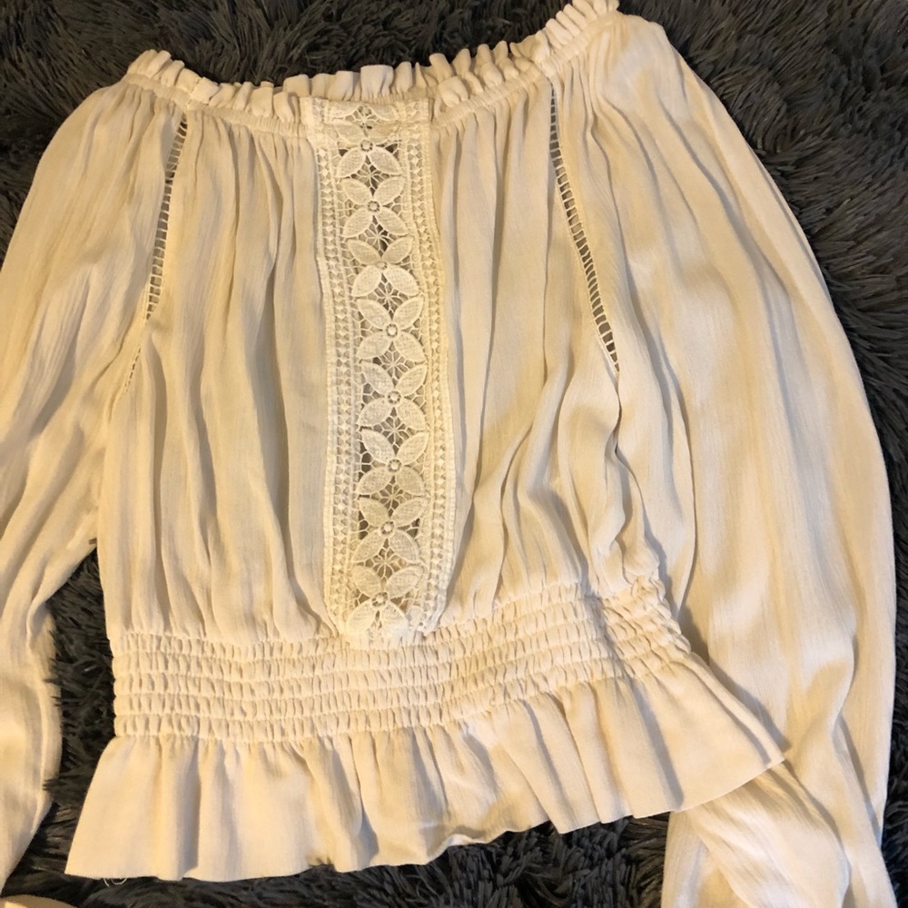 White off the shoulder- long sleeve